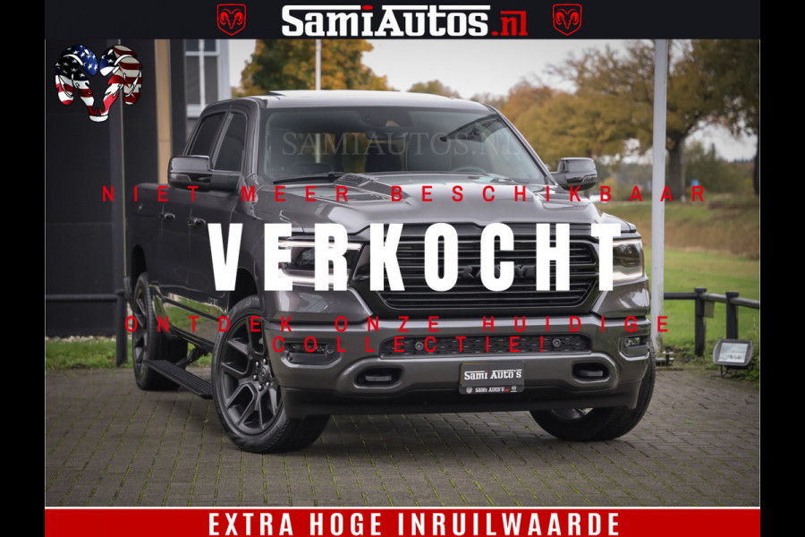 Dodge Ram 1500 SPORT 5.7 V8 HEMI | Virtual | Mega Vol | MWK Klep | XB9 | Adaptive Cruise | 4x4 | Crew Cab | Granite Crystal | Dubbel Cabine DC | 5 persoons | Eerste Eigenaar | Z.G.A.N |