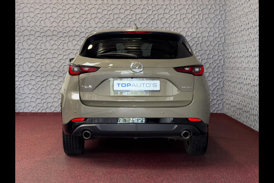 Mazda CX-5 2.0 E SkyActiv MHEV 165 HOMURA LEER/ALCANTARA ELEK.KLEP ADAP.CRUISE 19''LMV HEAD-UP 360.CAMERA FULL LED CARPLAY NAVI STOEL/STUUR 09/2024