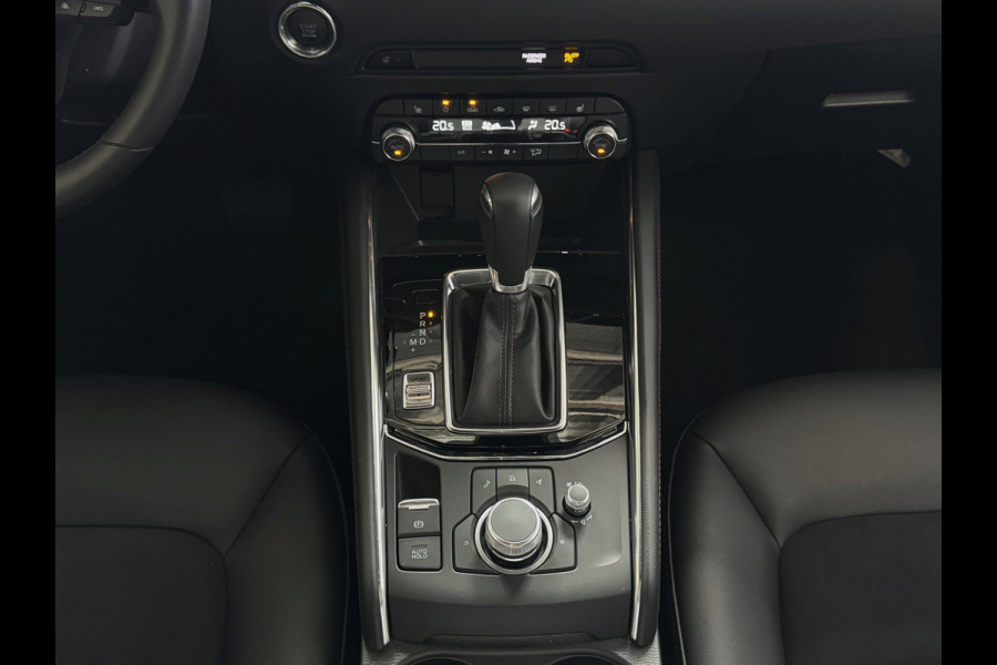 Mazda CX-5 2.0 E SkyActiv MHEV 165 HOMURA LEER/ALCANTARA ELEK.KLEP ADAP.CRUISE 19''LMV HEAD-UP 360.CAMERA FULL LED CARPLAY NAVI STOEL/STUUR 09/2024