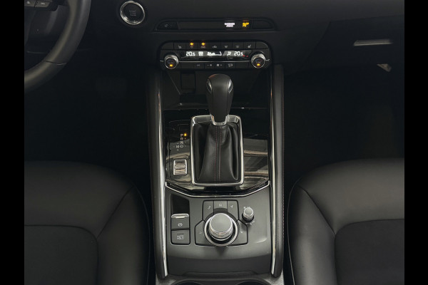 Mazda CX-5 2.0 E SkyActiv MHEV 165 HOMURA LEER/ALCANTARA ELEK.KLEP ADAP.CRUISE 19''LMV HEAD-UP 360.CAMERA FULL LED CARPLAY NAVI STOEL/STUUR 09/2024