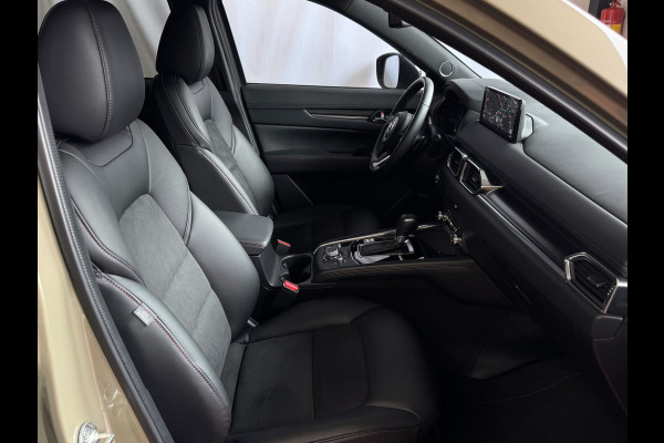 Mazda CX-5 2.0 E SkyActiv MHEV 165 HOMURA LEER/ALCANTARA ELEK.KLEP ADAP.CRUISE 19''LMV HEAD-UP 360.CAMERA FULL LED CARPLAY NAVI STOEL/STUUR 09/2024