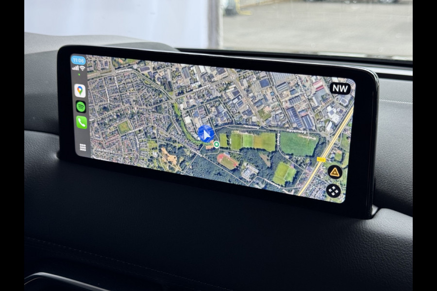 Mazda CX-5 2.0 E SkyActiv MHEV 165 HOMURA LEER/ALCANTARA ELEK.KLEP ADAP.CRUISE 19''LMV HEAD-UP 360.CAMERA FULL LED CARPLAY NAVI STOEL/STUUR 09/2024