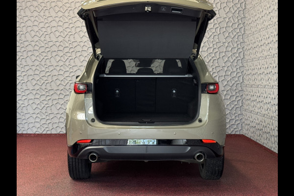 Mazda CX-5 2.0 E SkyActiv MHEV 165 HOMURA LEER/ALCANTARA ELEK.KLEP ADAP.CRUISE 19''LMV HEAD-UP 360.CAMERA FULL LED CARPLAY NAVI STOEL/STUUR 09/2024