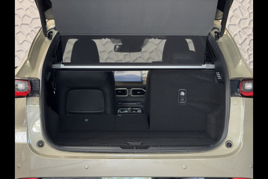Mazda CX-5 2.0 E SkyActiv MHEV 165 HOMURA LEER/ALCANTARA ELEK.KLEP ADAP.CRUISE 19''LMV HEAD-UP 360.CAMERA FULL LED CARPLAY NAVI STOEL/STUUR 09/2024