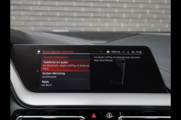 BMW 1-serie 118i High Executive M Sport Pakket Automaat / Live Cockpit Professional / Leder / Hifi / Stoelverwarming / 17 Inch / Adaptieve LED-koplamp / DAB / Parkeersensoren / Lichtpakket