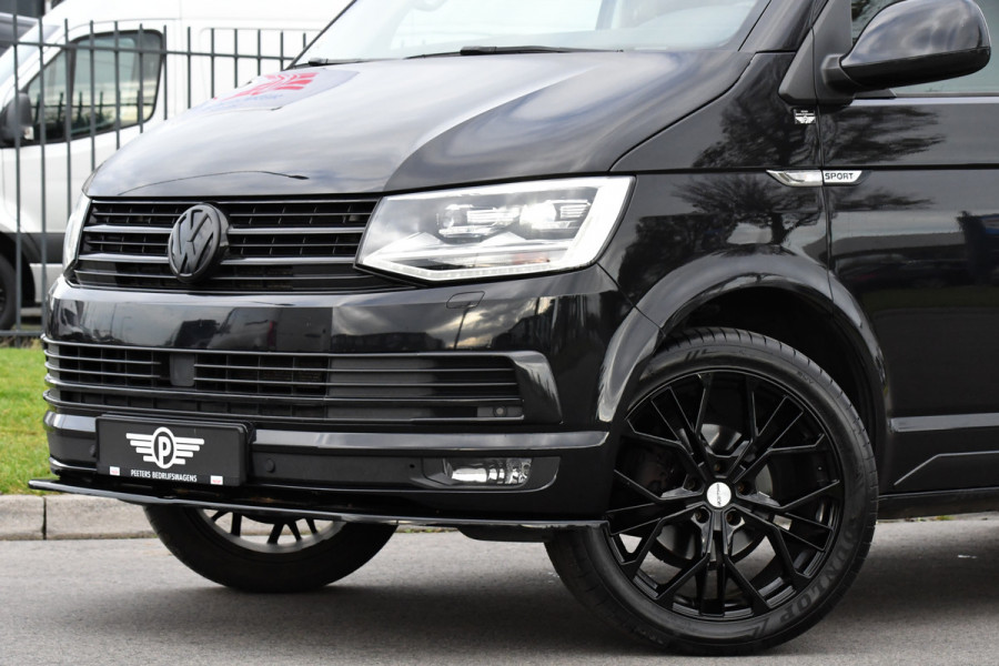 Volkswagen Transporter 2.0 TDI L2H1 Black Edition Highline Adaptieve Cruise, Camera, Carplay, Leder, Trekhaak, Sensoren, 150pk, Automaat, Uniek!