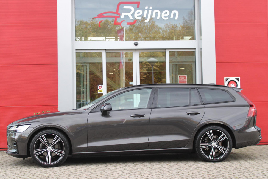 Volvo V60 2.0 B4 211PK PLUS DARK |19" 5-MULTI SPAAKS BLACK DIAMOND CUT LICHTMETALEN VELGEN  | PILOT ASSIST | REMOTE START | APPLE CARPLAY / ANDROID AUTO | NAVIGATIE BY GOOGLE | DRAADLOZE TELEFOONLADER | PARK ASSIST - ACHTERUITRIJCAMERA EN PAKEERSENSOREN VOOR + ACHTER |  ADAPTIEVE CRUISECONTROL | R-DESIGN BEKLEDING MET NAPPA LEDER I.C.M. OPEN GRID TEXTIEL | POWERSEATS - BEIDE VOORSTOELEN ELEKTRISCH VERSTELBAAR MET GEHEUGENFUNCTIE | STOELVERWARMING | SFEERVERLICHTING | LIGHTING PACK - FULL LED KOPLAMPEN MET ACTIEF GROOTLICHT EN KOPLAMPSPROEIERS | LED MISTLAMPEN | INTELLSAFE SURROU