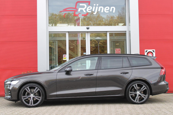 Volvo V60 2.0 B4 211PK PLUS DARK |19" 5-MULTI SPAAKS BLACK DIAMOND CUT LICHTMETALEN VELGEN  | PILOT ASSIST | REMOTE START | APPLE CARPLAY / ANDROID AUTO | NAVIGATIE BY GOOGLE | DRAADLOZE TELEFOONLADER | PARK ASSIST - ACHTERUITRIJCAMERA EN PAKEERSENSOREN VOOR + ACHTER |  ADAPTIEVE CRUISECONTROL | R-DESIGN BEKLEDING MET NAPPA LEDER I.C.M. OPEN GRID TEXTIEL | POWERSEATS - BEIDE VOORSTOELEN ELEKTRISCH VERSTELBAAR MET GEHEUGENFUNCTIE | STOELVERWARMING | SFEERVERLICHTING | LIGHTING PACK - FULL LED KOPLAMPEN MET ACTIEF GROOTLICHT EN KOPLAMPSPROEIERS | LED MISTLAMPEN | INTELLSAFE SURROU