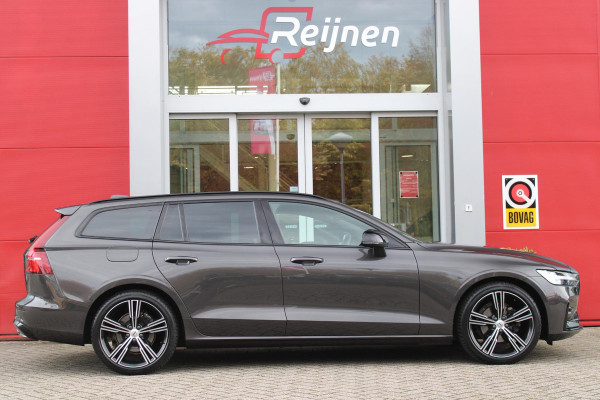 Volvo V60 2.0 B4 211PK PLUS DARK |19" 5-MULTI SPAAKS BLACK DIAMOND CUT LICHTMETALEN VELGEN  | PILOT ASSIST | REMOTE START | APPLE CARPLAY / ANDROID AUTO | NAVIGATIE BY GOOGLE | DRAADLOZE TELEFOONLADER | PARK ASSIST - ACHTERUITRIJCAMERA EN PAKEERSENSOREN VOOR + ACHTER |  ADAPTIEVE CRUISECONTROL | R-DESIGN BEKLEDING MET NAPPA LEDER I.C.M. OPEN GRID TEXTIEL | POWERSEATS - BEIDE VOORSTOELEN ELEKTRISCH VERSTELBAAR MET GEHEUGENFUNCTIE | STOELVERWARMING | SFEERVERLICHTING | LIGHTING PACK - FULL LED KOPLAMPEN MET ACTIEF GROOTLICHT EN KOPLAMPSPROEIERS | LED MISTLAMPEN | INTELLSAFE SURROU