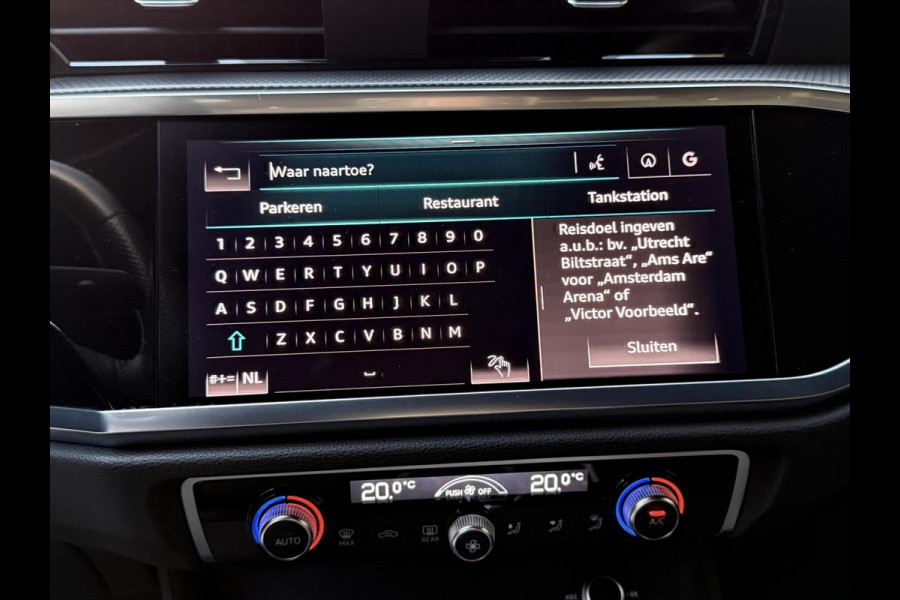 Audi Q3 35 TFSI S edition Automaat | Zwart optiek | Navigatiesysteem | Half-leer | Getint glas | Cruise & climate control | Lane assist