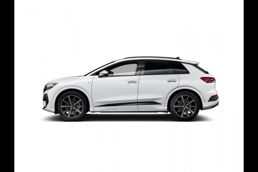 Audi Q4 e-tron 45 quattro S edition Competition 82 kWh 286pk | Assistentiepakket plus | Optiek pakket zwart plus | Ambient verlichting | Dodehoek detectie | Privacy glas |