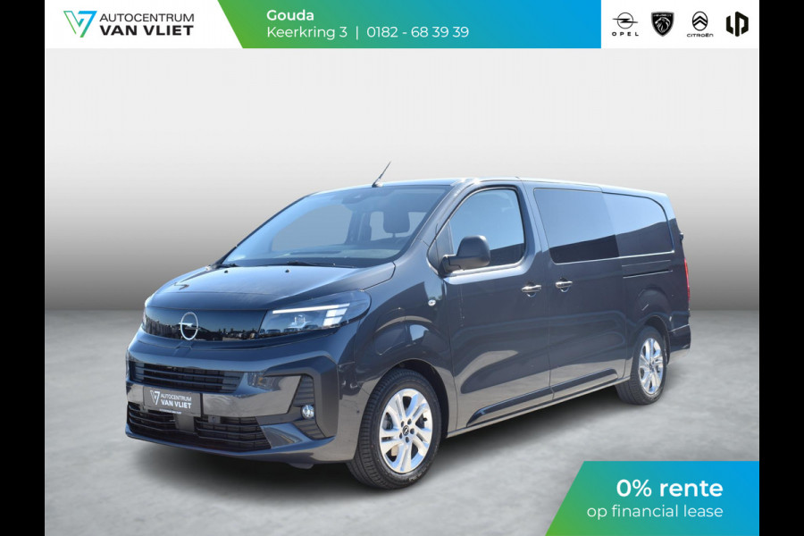 Opel Vivaro Electric 75 kWh Dubbele Cabine | 0% rente | 8 jaar garantie | 2x schuifdeur | Dynamic Comfort NAV Pakket | Comfort Pakket |  Exterieur pakket | Winterpakket | Betimmering | LM velgen | Rijklaarprijs