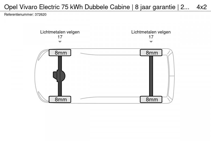 Opel Vivaro Electric 75 kWh Dubbele Cabine | 8 jaar garantie | 2x schuifdeur | Dynamic Comfort NAV Pakket | Comfort Pakket |  Exterieur pakket | Winterpakket | Betimmering | LM velgen | Rijklaarprijs
