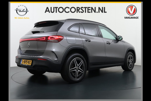 Mercedes-Benz EQA 250 AMG 67kWh Apple Carplay Android Auto Pano-/Schuif-Dak Leer/Alcantara Advanced LED-High-Performance Camera Navi+10" Connect D 191pk AUT. Night-pakket Connect-20 DAB Actieve park-assist+Rem-assistent Adaptive-Gr-licht Stoelverwarming Elek.Achterklep DAB High Perf.-LED  Keyless Business Solution 11kw-AC 1e Eigenaar Origineel Nederlandse Auto S.O.H. 91% 750kg Trekvermogen