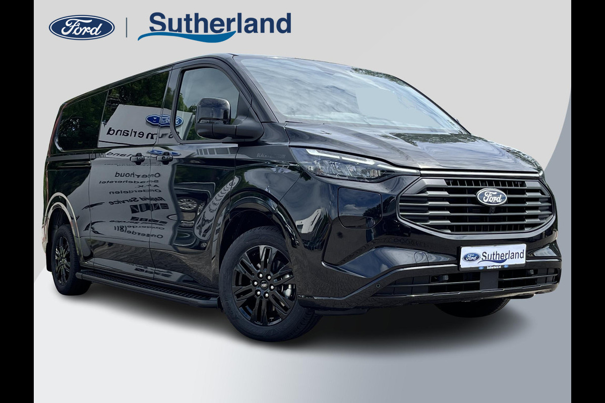 Ford Transit Custom 320 2.5 PHEV L2H1 Black Platinum DC Prijs is excl. BTW incl. BPM | SCI | Ford Voorraad | Dubbele cabine Snoeks leder | Full led | Dubbele zij-schuifdeur | Direct uit voorraad leverbaar! | Full options