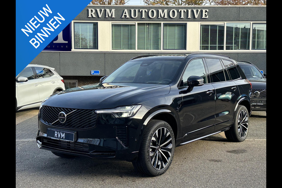 Volvo XC90 2.0 T8 Plug-in hybrid AWD Plus Dark 1000KM| VOL OPTIES!|FABRIEKSGARANTIE T/M 09-2027|  PANO| MEM. STOELEN| STOEL/ STUURVERW.| 360 CAMERA| DODE HOEK | ACHTERBANK VERWARMD|