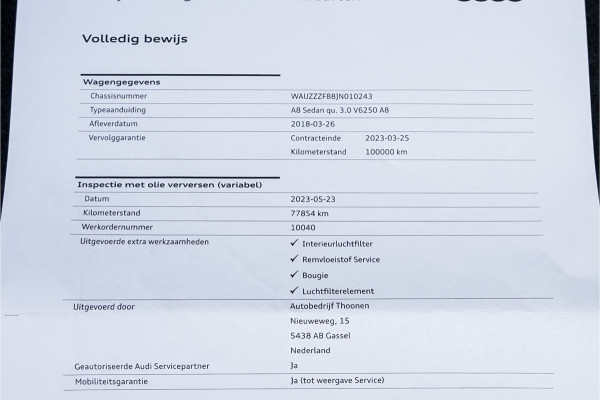 Audi A8 55 TFSI Quattro ProLine Plus B&O Matrix Schuifdak 4Wielsturing 20"