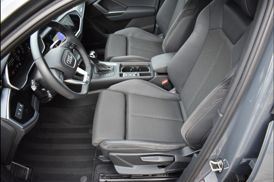 Audi Q3 Sportback 45 TFSI e S-Line 245 Pk Navi Leder Sfeer Keyless Trekhaak Matrix Nano Grijs Metallic
