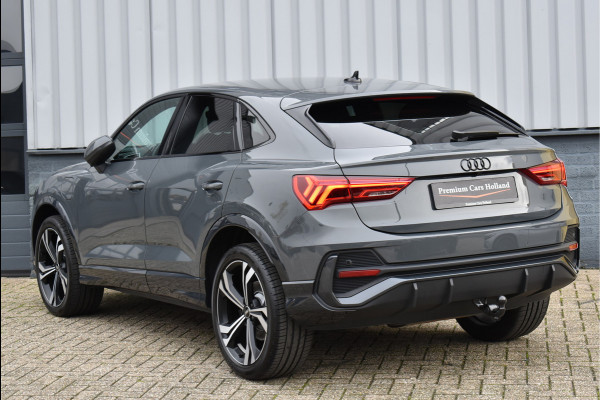 Audi Q3 Sportback 45 TFSI e S-Line 245 Pk Navi Leder Sfeer Keyless Trekhaak Matrix Nano Grijs Metallic