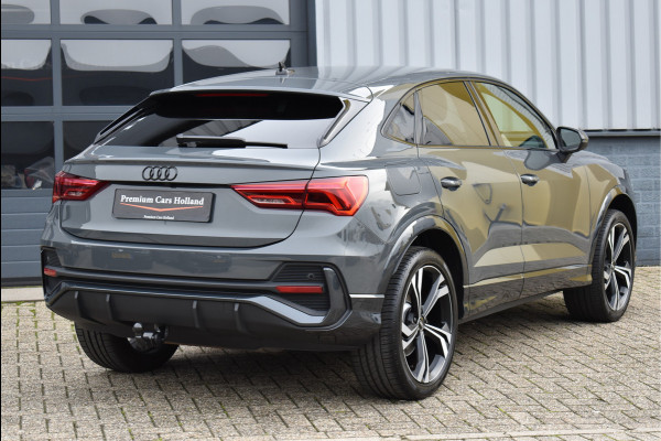 Audi Q3 Sportback 45 TFSI e S-Line 245 Pk Navi Leder Sfeer Keyless Trekhaak Matrix Nano Grijs Metallic