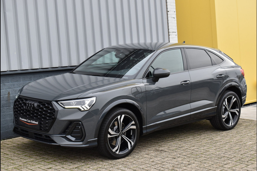 Audi Q3 Sportback 45 TFSI e S-Line 245 Pk Navi Leder Sfeer Keyless Trekhaak Matrix Nano Grijs Metallic