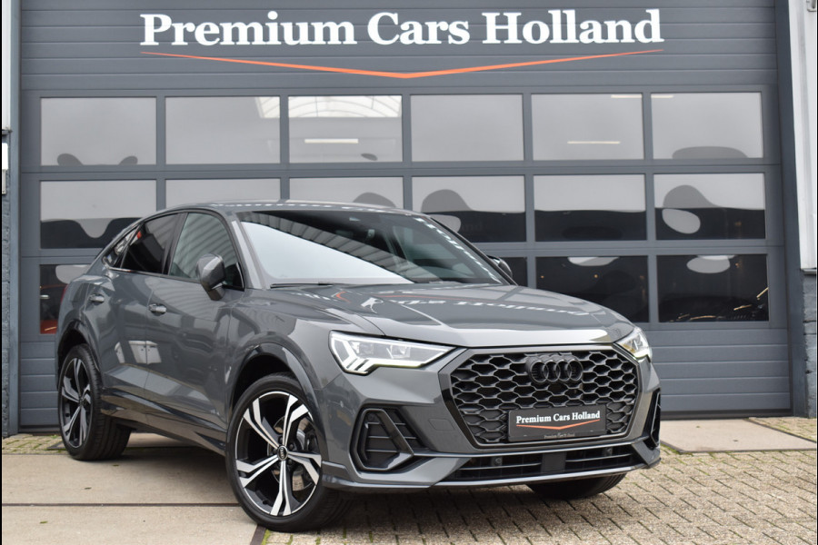 Audi Q3 Sportback 45 TFSI e S-Line 245 Pk Navi Leder Sfeer Keyless Trekhaak Matrix Nano Grijs Metallic