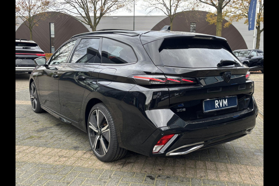 Peugeot 308 1.6 Plug-in Hybrid 225 GT STUUR + STOELVERW. MET MASSAGE| ELEK. STOEL| PANO| 360 CAMERA| ELEK. ACHTERKLEP| DODE HOEK| KEYLESS