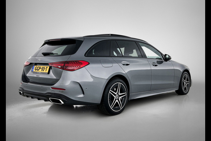 Mercedes-Benz C-Klasse Estate 300 e AMG Plug-In Hybride AMG Line | Night Pakket | Panorama Schuif-Kanteldak | Alarm Klasse 3 | KeyLess-Go | Easy Pack Achterklep. Inclusief 48 maanden Mercedes-Benz Certified garantie voor Europa.