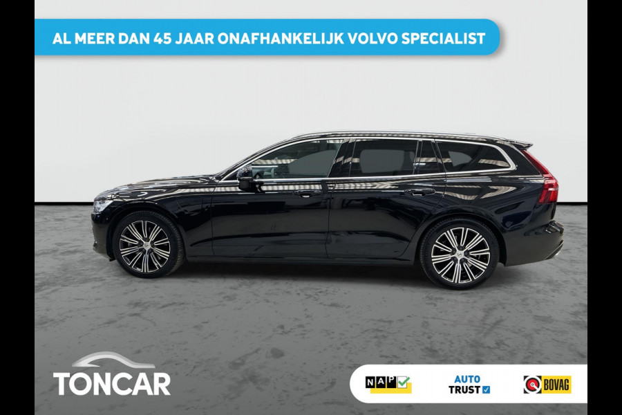 Volvo V60 2.0 T6 Recharge AWD Business Pro Cacao Leder 341pk ! | Skyroof | Trekhaak | Stoel- Stuur-, A-Bank verwarming | A-Camera