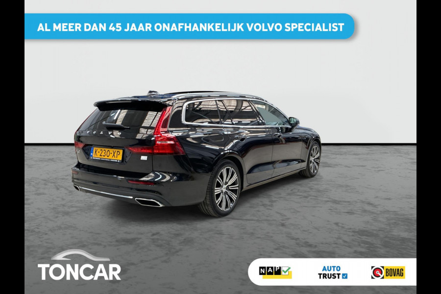 Volvo V60 2.0 T6 Recharge AWD Business Pro Cacao Leder 341pk ! | Skyroof | Trekhaak | Stoel- Stuur-, A-Bank verwarming | A-Camera