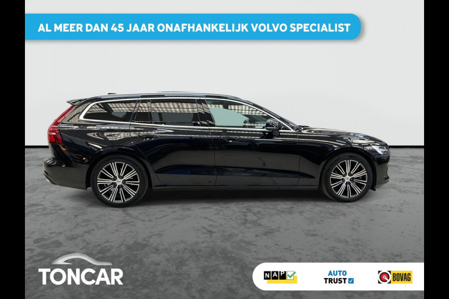 Volvo V60 2.0 T6 Recharge AWD Business Pro Cacao Leder 341pk ! | Skyroof | Trekhaak | Stoel- Stuur-, A-Bank verwarming | A-Camera