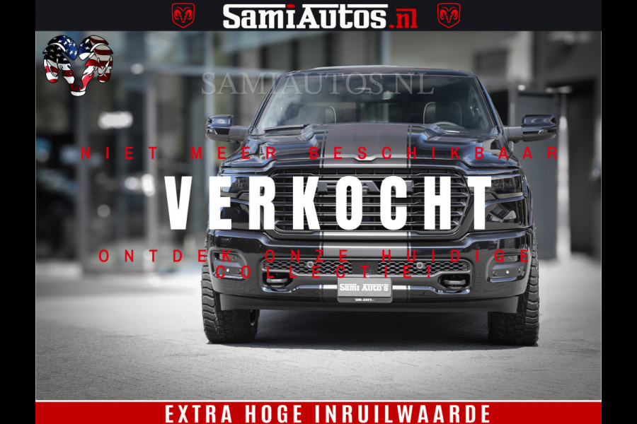 Dodge Ram 1500 Laramie Night | Face Lift | 420Pk 636 Nn | Extra Groot Scherm + Passagiers Scherm | Comfortabele Dubbele Cabine met Royale 5 Zitplaatsen | BPM vrij | Nu Leverbaar uit Voorraad | Voorraad Nr  2220 - 5039