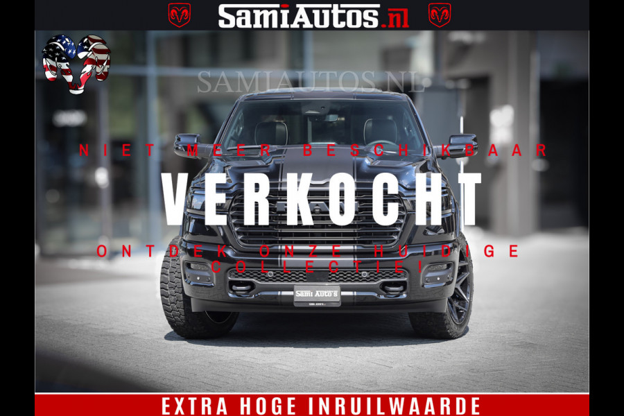 Dodge Ram 1500 Laramie Night | Face Lift | 420Pk 636 Nn | Extra Groot Scherm + Passagiers Scherm | Comfortabele Dubbele Cabine met Royale 5 Zitplaatsen | BPM vrij | Nu Leverbaar uit Voorraad | Voorraad Nr  2220 - 5039