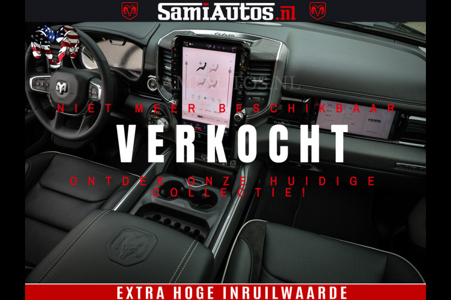 Dodge Ram 1500 Laramie Night | Face Lift | 420Pk 636 Nn | Extra Groot Scherm + Passagiers Scherm | Comfortabele Dubbele Cabine met Royale 5 Zitplaatsen | BPM vrij | Nu Leverbaar uit Voorraad | Voorraad Nr  2220 - 5039