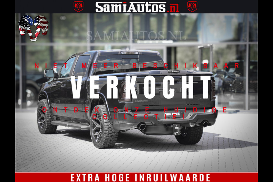 Dodge Ram 1500 Laramie Night | Face Lift | 420Pk 636 Nn | Extra Groot Scherm + Passagiers Scherm | Comfortabele Dubbele Cabine met Royale 5 Zitplaatsen | BPM vrij | Nu Leverbaar uit Voorraad | Voorraad Nr  2220 - 5039