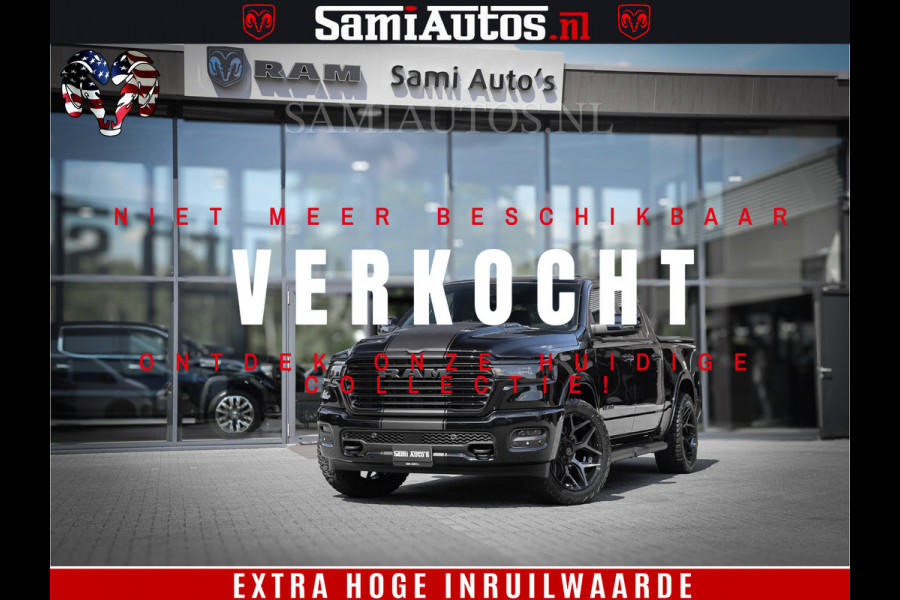 Dodge Ram 1500 Laramie Night | Face Lift | 420Pk 636 Nn | Extra Groot Scherm + Passagiers Scherm | Comfortabele Dubbele Cabine met Royale 5 Zitplaatsen | BPM vrij | Nu Leverbaar uit Voorraad | Voorraad Nr  2220 - 5039