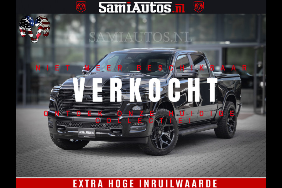 Dodge Ram 1500 Laramie Night | Face Lift | 420Pk 636 Nn | Extra Groot Scherm + Passagiers Scherm | Comfortabele Dubbele Cabine met Royale 5 Zitplaatsen | BPM vrij | Nu Leverbaar uit Voorraad | Voorraad Nr  2220 - 5039