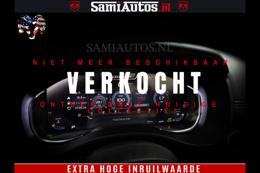 Dodge Ram 1500 Laramie Night | Face Lift | 420Pk 636 Nn | Extra Groot Scherm + Passagiers Scherm | Comfortabele Dubbele Cabine met Royale 5 Zitplaatsen | BPM vrij | Nu Leverbaar uit Voorraad | Voorraad Nr  2220 - 5039