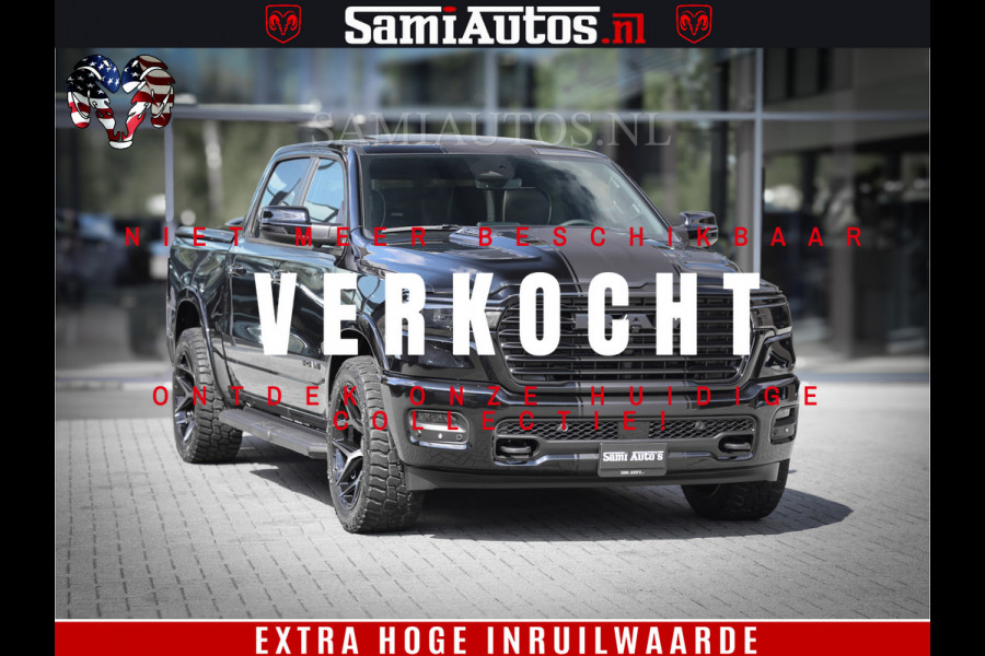 Dodge Ram 1500 Laramie Night | Face Lift | 420Pk 636 Nn | Extra Groot Scherm + Passagiers Scherm | Comfortabele Dubbele Cabine met Royale 5 Zitplaatsen | BPM vrij | Nu Leverbaar uit Voorraad | Voorraad Nr  2220 - 5039