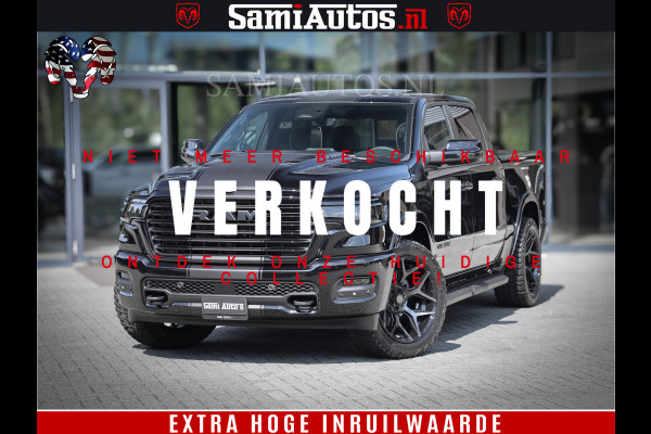 Dodge Ram 1500 Laramie Night | Face Lift | 420Pk 636 Nn | Extra Groot Scherm + Passagiers Scherm | Comfortabele Dubbele Cabine met Royale 5 Zitplaatsen | BPM vrij | Nu Leverbaar uit Voorraad | Voorraad Nr  2220 - 5039