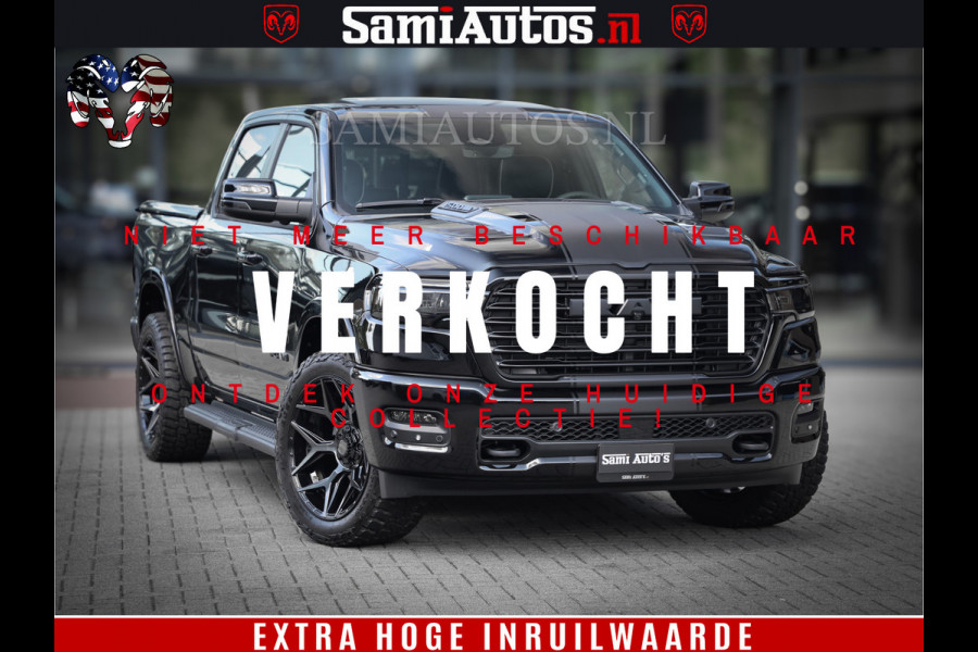 Dodge Ram 1500 Laramie Night | Face Lift | 420Pk 636 Nn | Extra Groot Scherm + Passagiers Scherm | Comfortabele Dubbele Cabine met Royale 5 Zitplaatsen | BPM vrij | Nu Leverbaar uit Voorraad | Voorraad Nr  2220 - 5039