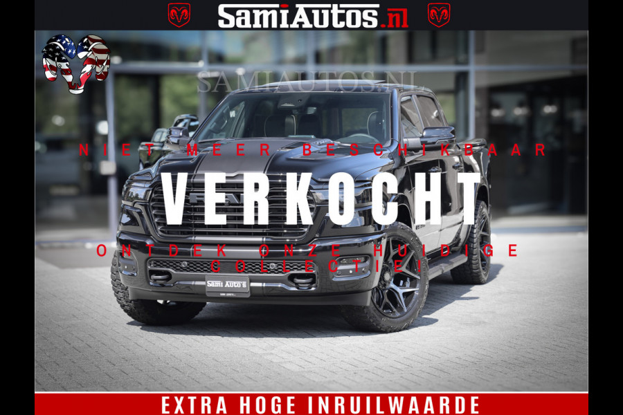 Dodge Ram 1500 Laramie Night | Face Lift | 420Pk 636 Nn | Extra Groot Scherm + Passagiers Scherm | Comfortabele Dubbele Cabine met Royale 5 Zitplaatsen | BPM vrij | Nu Leverbaar uit Voorraad | Voorraad Nr  2220 - 5039