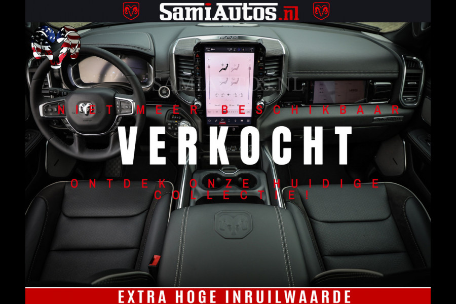 Dodge Ram 1500 Laramie Night | Face Lift | 420Pk 636 Nn | Extra Groot Scherm + Passagiers Scherm | Comfortabele Dubbele Cabine met Royale 5 Zitplaatsen | BPM vrij | Nu Leverbaar uit Voorraad | Voorraad Nr  2220 - 5039