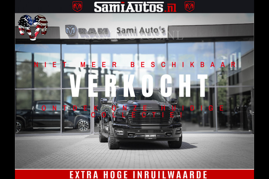 Dodge Ram 1500 Laramie Night | Face Lift | 420Pk 636 Nn | Extra Groot Scherm + Passagiers Scherm | Comfortabele Dubbele Cabine met Royale 5 Zitplaatsen | BPM vrij | Nu Leverbaar uit Voorraad | Voorraad Nr  2220 - 5039