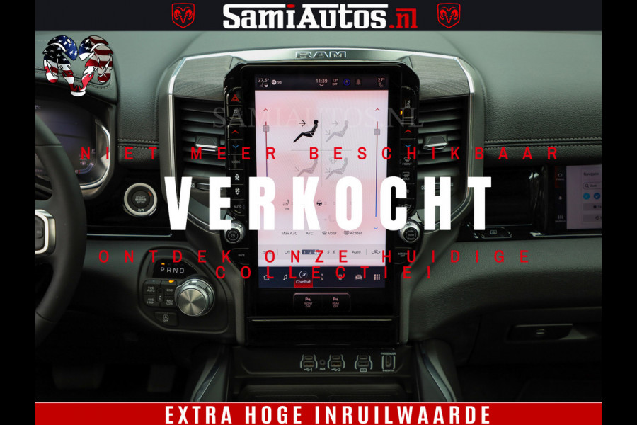 Dodge Ram 1500 Laramie Night | Face Lift | 420Pk 636 Nn | Extra Groot Scherm + Passagiers Scherm | Comfortabele Dubbele Cabine met Royale 5 Zitplaatsen | BPM vrij | Nu Leverbaar uit Voorraad | Voorraad Nr  2220 - 5039