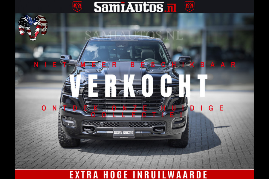 Dodge Ram 1500 Laramie Night | Face Lift | 420Pk 636 Nn | Extra Groot Scherm + Passagiers Scherm | Comfortabele Dubbele Cabine met Royale 5 Zitplaatsen | BPM vrij | Nu Leverbaar uit Voorraad | Voorraad Nr  2220 - 5039