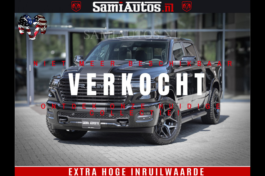 Dodge Ram 1500 Laramie Night | Face Lift | 420Pk 636 Nn | Extra Groot Scherm + Passagiers Scherm | Comfortabele Dubbele Cabine met Royale 5 Zitplaatsen | BPM vrij | Nu Leverbaar uit Voorraad | Voorraad Nr  2220 - 5039