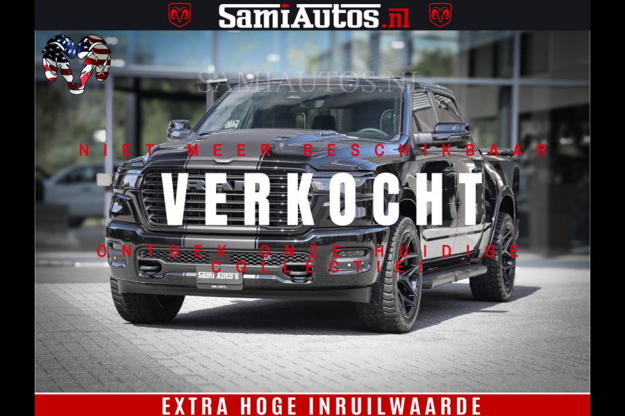 Dodge Ram 1500 Laramie Night | Face Lift | 420Pk 636 Nn | Extra Groot Scherm + Passagiers Scherm | Comfortabele Dubbele Cabine met Royale 5 Zitplaatsen | BPM vrij | Nu Leverbaar uit Voorraad | Voorraad Nr  2220 - 5039