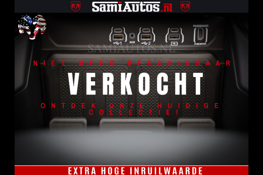 Dodge Ram 1500 Laramie Night | Face Lift | 420Pk 636 Nn | Extra Groot Scherm + Passagiers Scherm | Comfortabele Dubbele Cabine met Royale 5 Zitplaatsen | BPM vrij | Nu Leverbaar uit Voorraad | Voorraad Nr  2220 - 5039