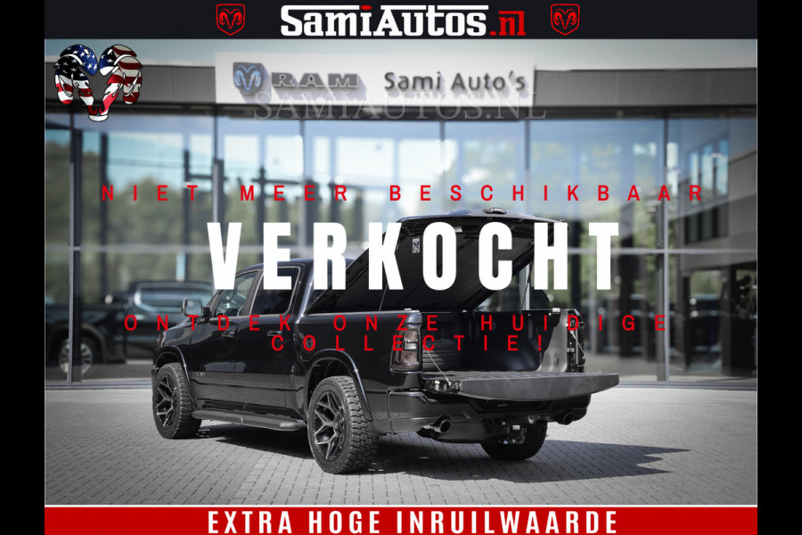 Dodge Ram 1500 Laramie Night | Face Lift | 420Pk 636 Nn | Extra Groot Scherm + Passagiers Scherm | Comfortabele Dubbele Cabine met Royale 5 Zitplaatsen | BPM vrij | Nu Leverbaar uit Voorraad | Voorraad Nr  2220 - 5039